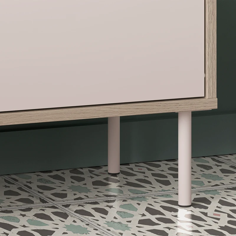 Banc meuble à chaussures 1 porte Alos Cachemire et Bois