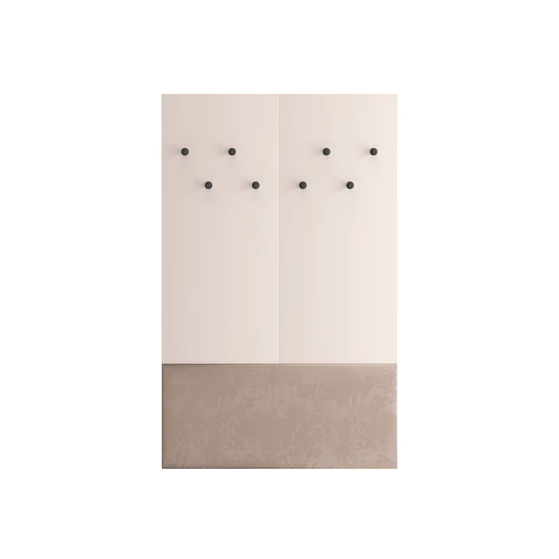 Porte-manteau mural 8 patères Alos Cachemire et Bois