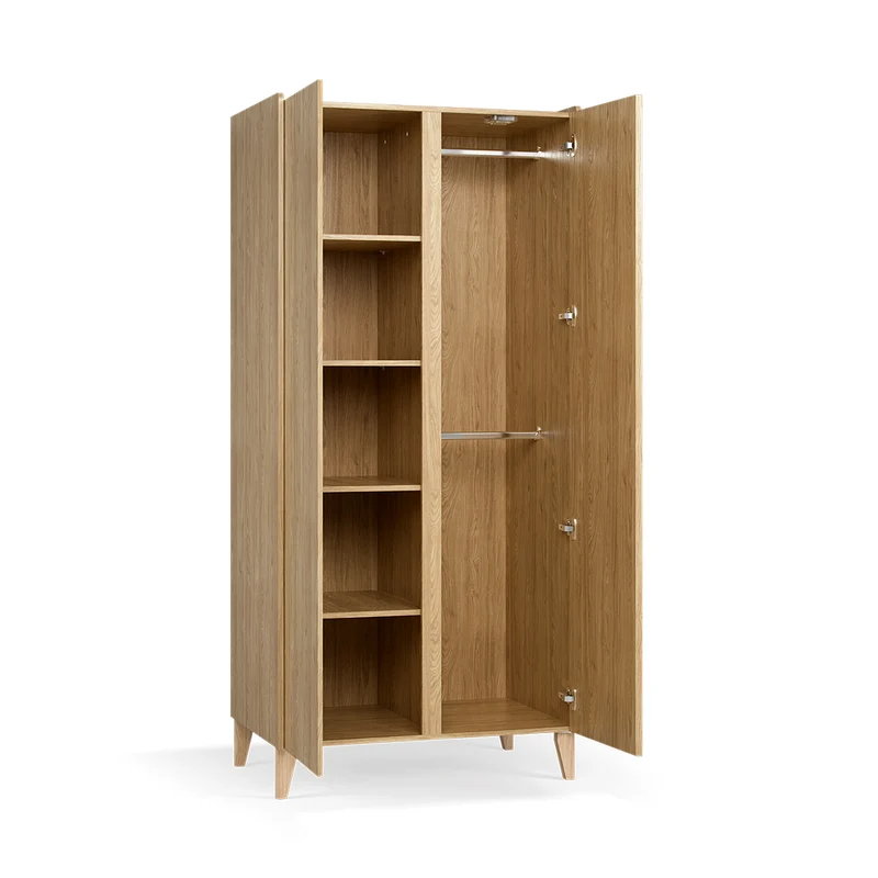 Lit évolutif 70x140 et armoire 2 portes Vox Muve Bois