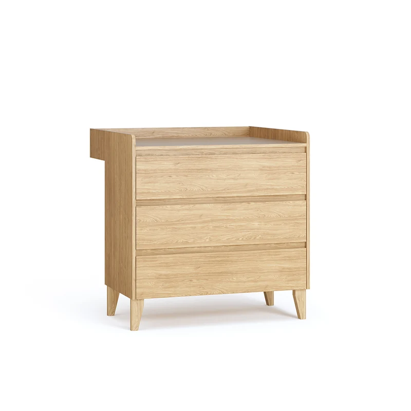 Chambre complète lit évolutif 70x140 commode à langer et armoire 2 portes Vox Muve Bois