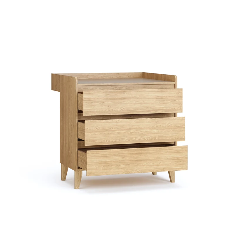 Chambre complète lit évolutif 70x140 commode à langer et armoire 2 portes Vox Muve Bois