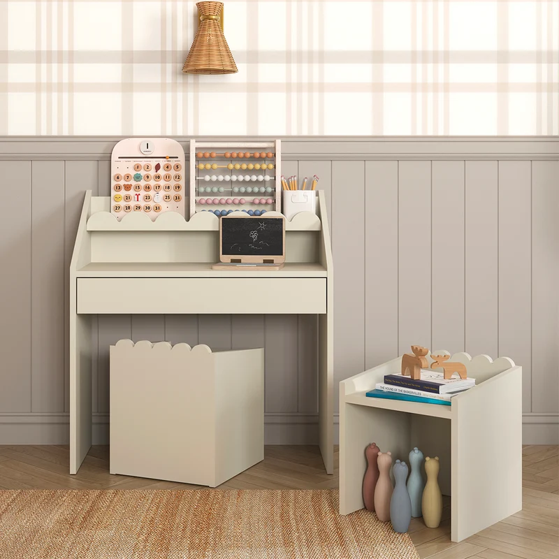 Bureau 1 tiroir Bellamy Book Nook Beige