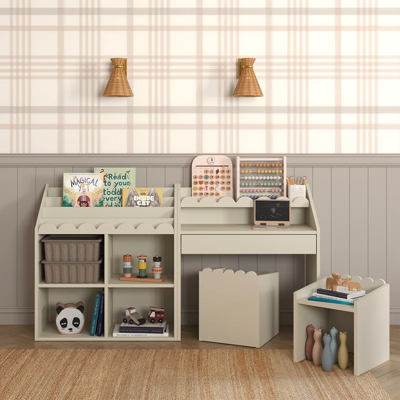 Bureau 1 tiroir Bellamy Book Nook Beige