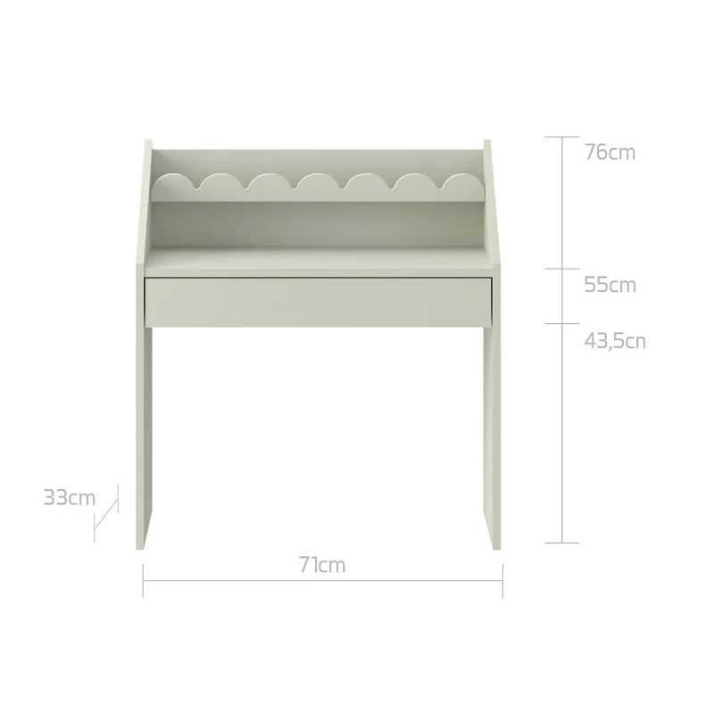 Bureau 1 tiroir Bellamy Book Nook Vert