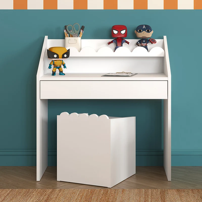 Bureau 1 tiroir avec chaise Bellamy Book Nook Blanc