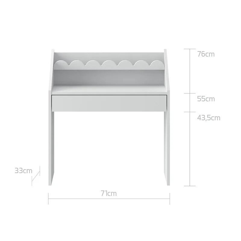 Bureau 1 tiroir avec chaise Bellamy Book Nook Blanc