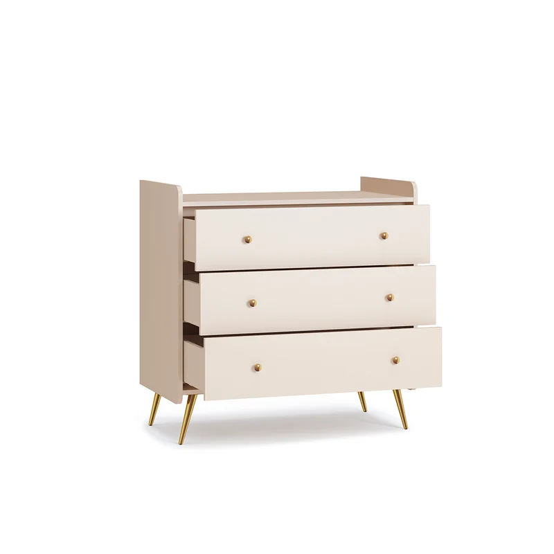 Commode 3 tiroirs et armoire 2 portes Vox Lunea Cachemire