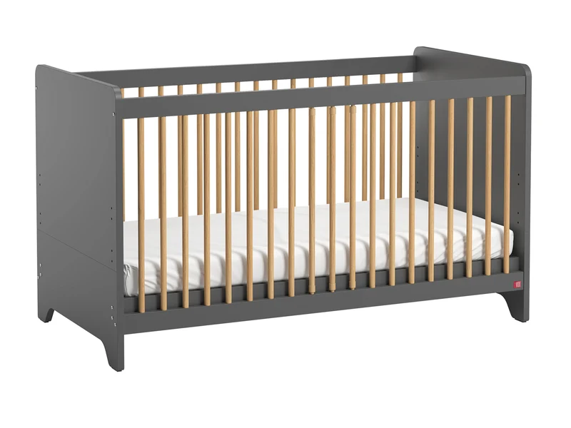 Lit bébé évolutif Vox Leaf Gris et bois