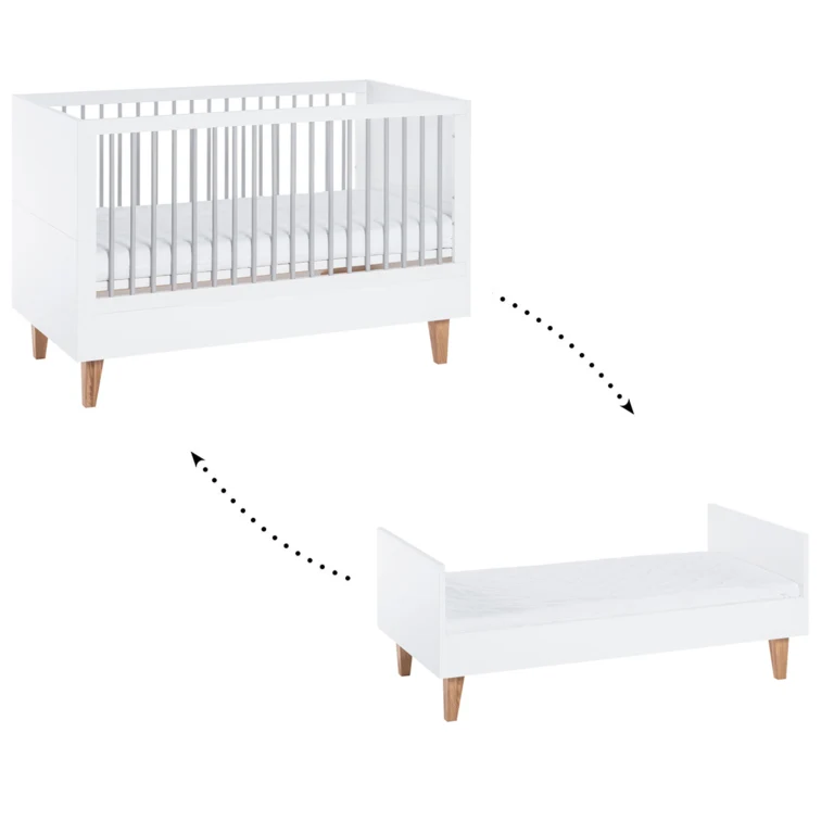 Lit bébé évolutif Vox Concept Blanc