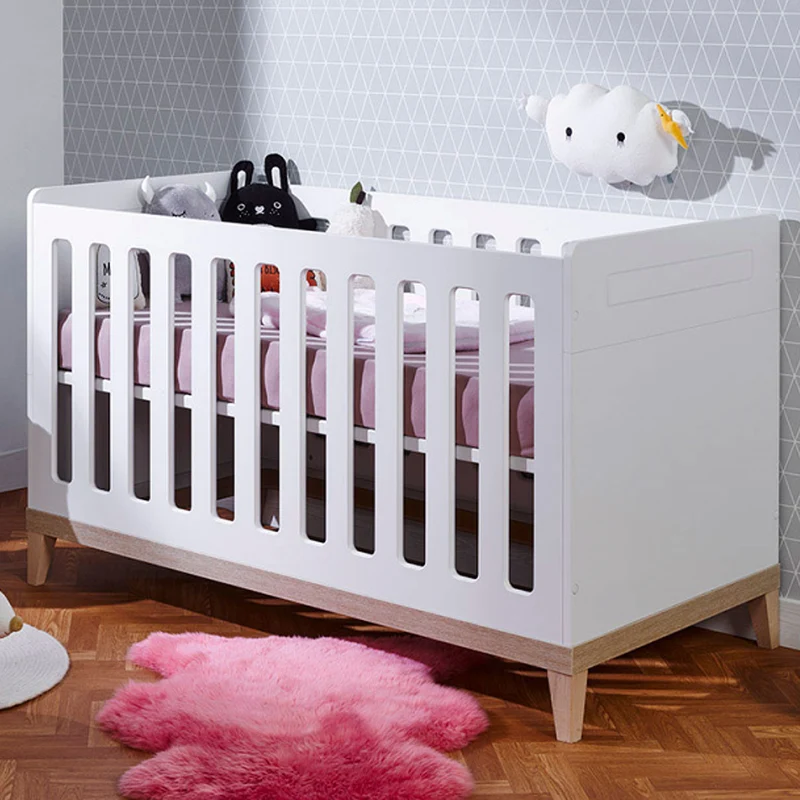 Lit bébé évolutif Bébé Provence Evidence Blanc Hêtre