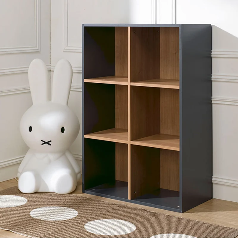 Bibliothèque enfant Junior Provence 6 cases - Gris