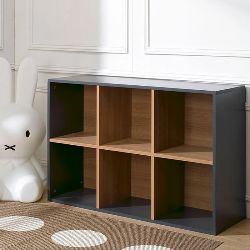 Bibliothèque enfant Junior Provence 6 cases - Gris