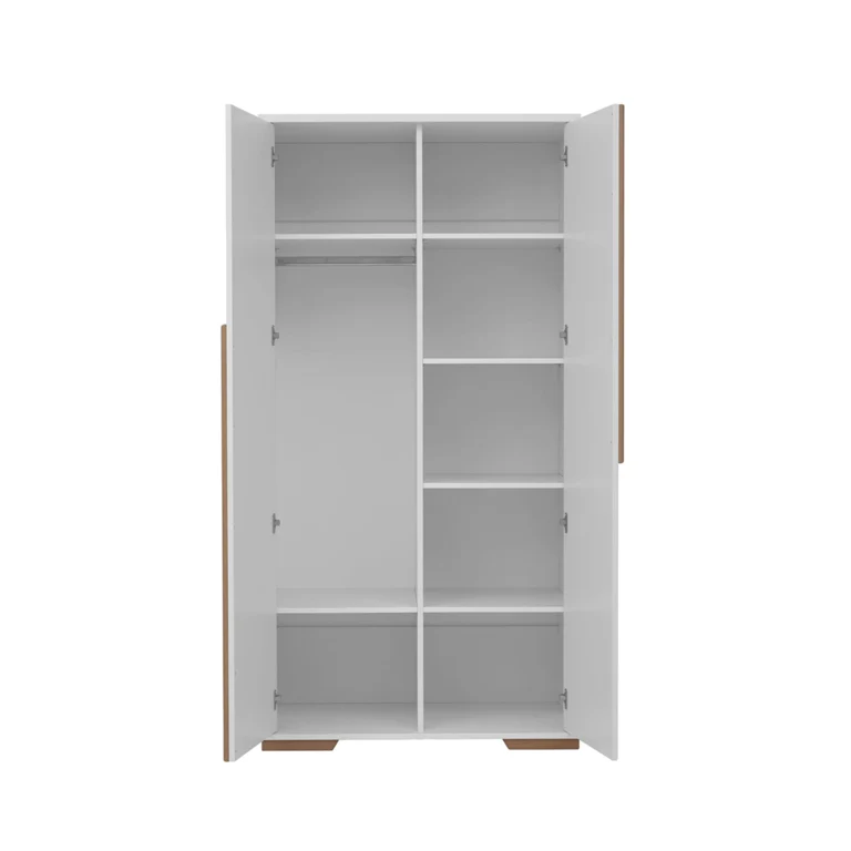 Lit bébé évolutif et Armoire Pinio Snap Blanc et bois
