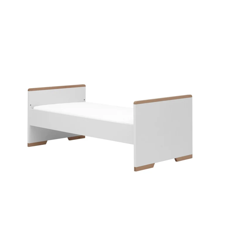 Lit bébé évolutif et commode à langer Pinio Snap Blanc et bois