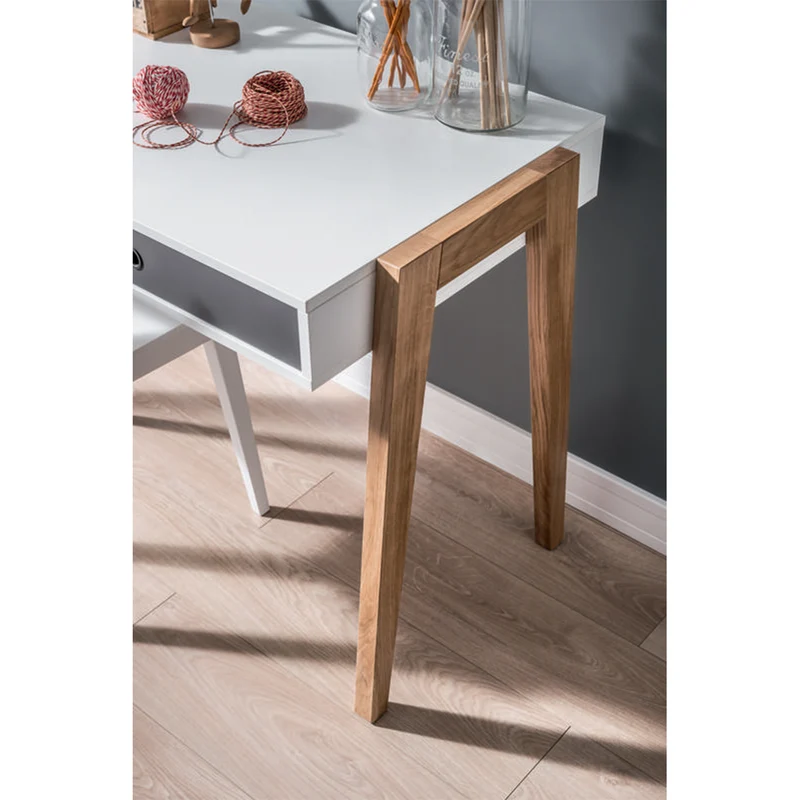Bureau 2 tiroirs Vox Concept Gris