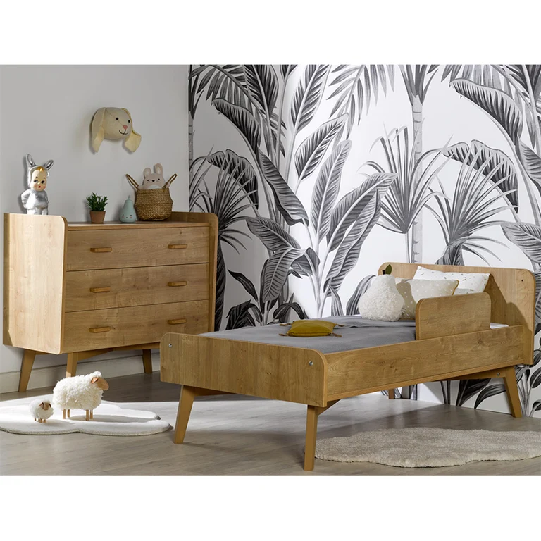 Lit bébé évolutif et commode grand modèle Maelyne Bois