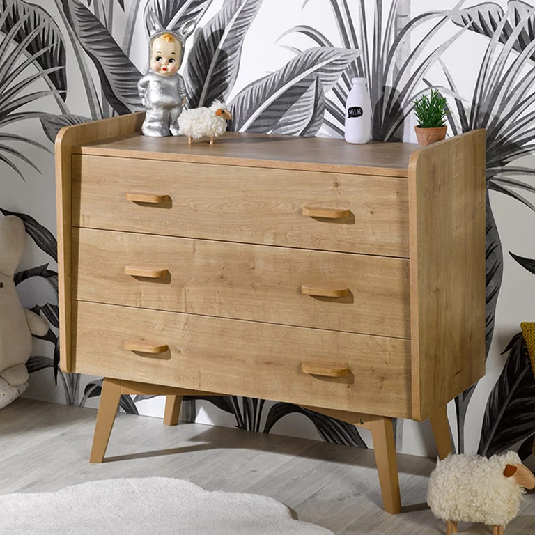 Lit bébé évolutif et commode grand modèle Maelyne Bois