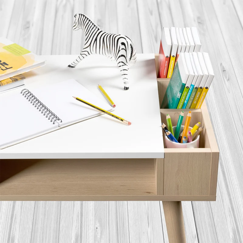 Bureau LittleSky by Klups Sofie Hêtre et Blanc