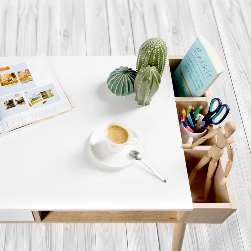 Bureau LittleSky by Klups Sofie Hêtre et Blanc