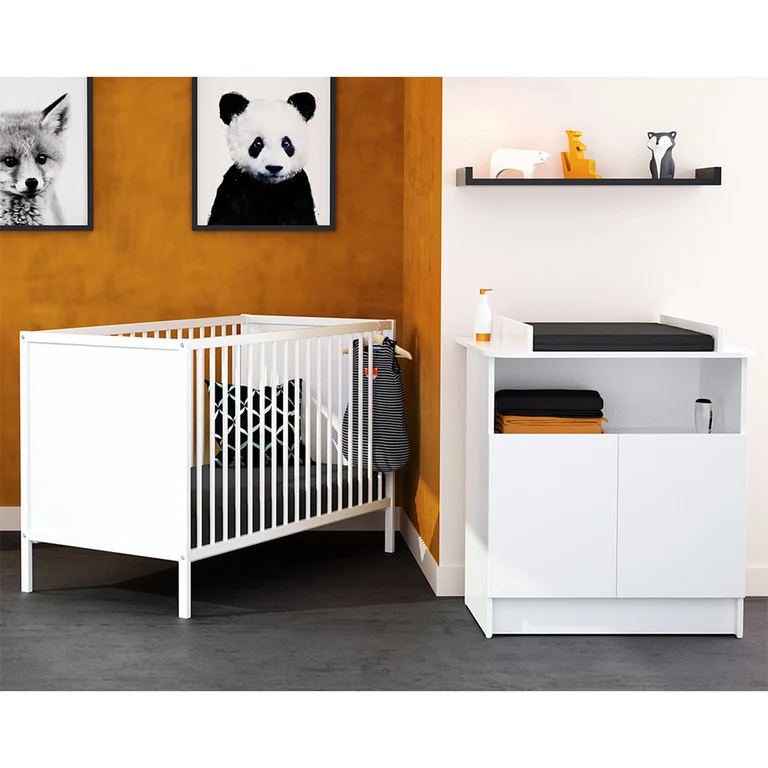 Lit bébé 60x120 AT4 Webaby Blanc