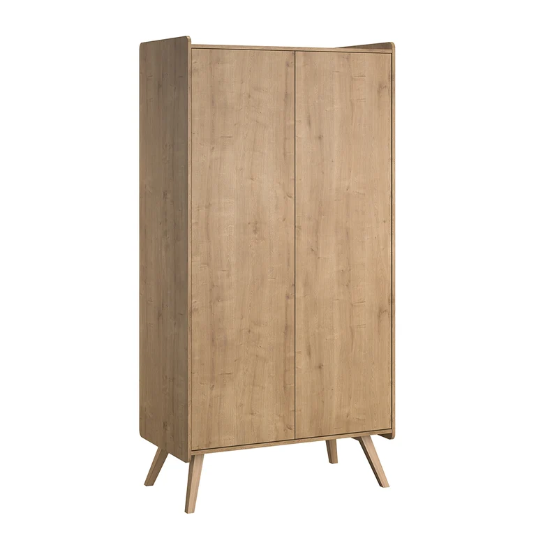 Lit bébé évolutif et armoire 2 portes Vox Vintage Bois