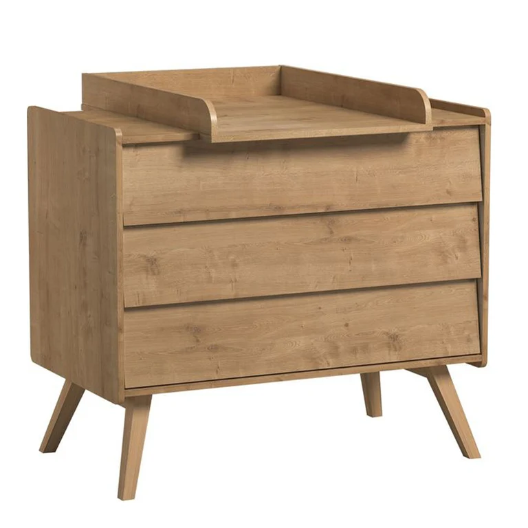 Chambre complète lit bébé évolutif - commode 3 tiroirs - armoire 2 portes Vox Vintage Bois