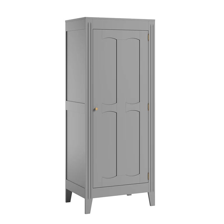 Lit bébé évolutif et armoire 1 porte Vox Milenne Gris