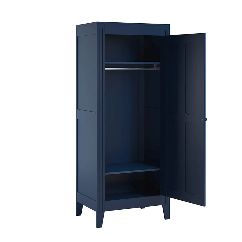 Lit bébé évolutif et armoire 1 porte Vox Milenne Bleu