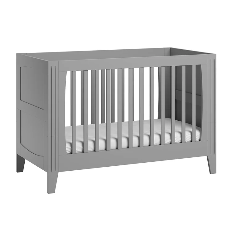 Chambre complète lit bébé évolutif commode à langer et armoire 1 porte Vox Milenne Gris