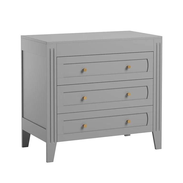 Chambre complète lit bébé évolutif commode à langer et armoire 1 porte Vox Milenne Gris