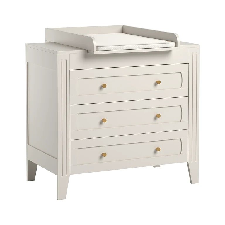 Chambre complète lit bébé évolutif commode à langer et armoire 1 porte Vox Milenne Blanc
