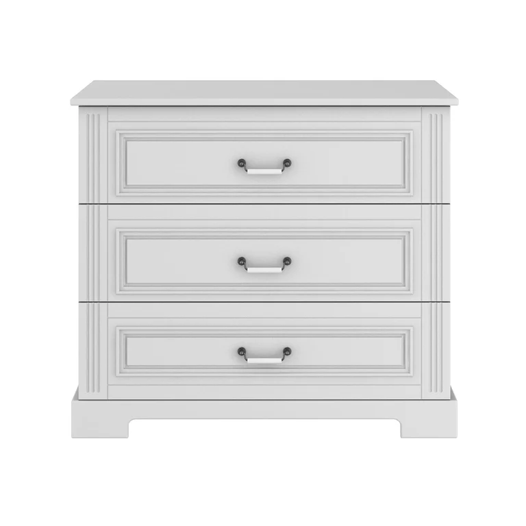 Commode 3 tiroirs et armoire 2 portes Bellamy Ines Blanc