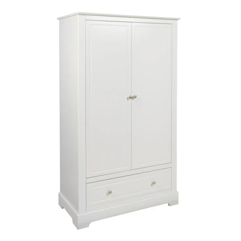 Chambre complète lit évolutif 70x140 commode à langer et armoire 2 portes Bellamy Marylou Blanc