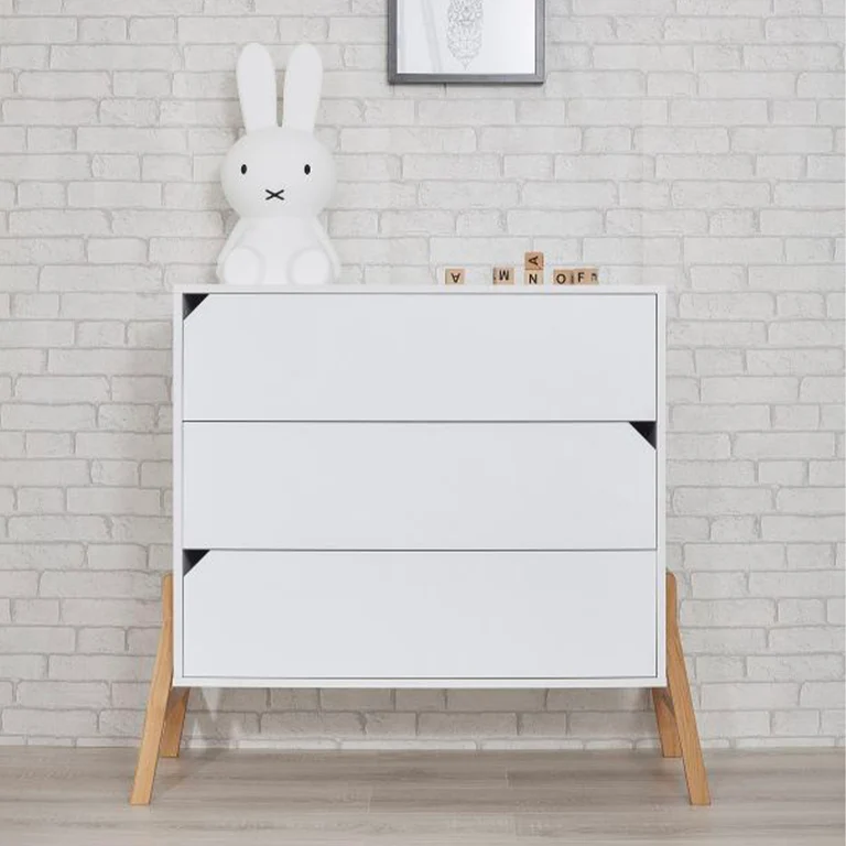 Commode 3 tiroirs Bellamy Lotta Blanc