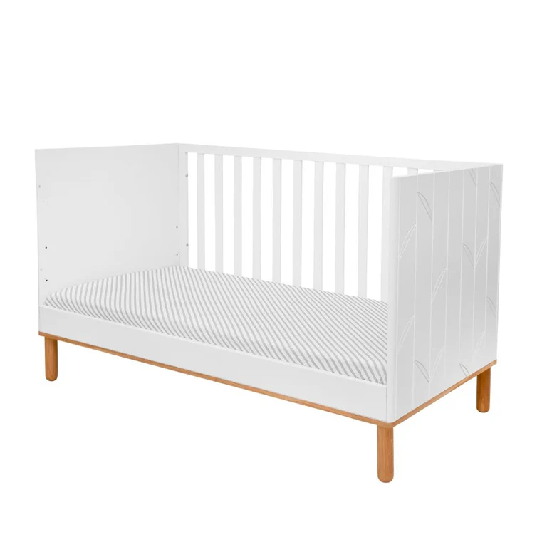 Lit évolutif 70x140 et commode 3 tiroirs Bellamy Toteme Botanic Blanc et bois