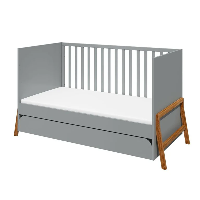 Lit évolutif 70x140 tiroir inclus Bellamy Lotta Gris