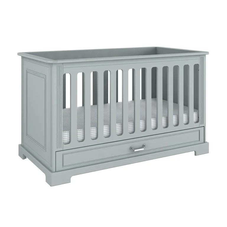 Lit évolutif 70x140 sommier et tiroir inclus Bellamy Ines Gris