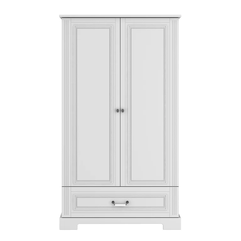 Lit évolutif 70x140 et armoire 2 portes Bellamy Ines Blanc