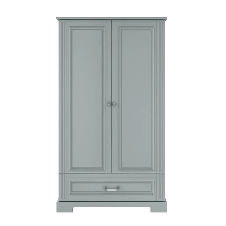 Commode 3 tiroirs et armoire 2 portes Bellamy Ines Gris
