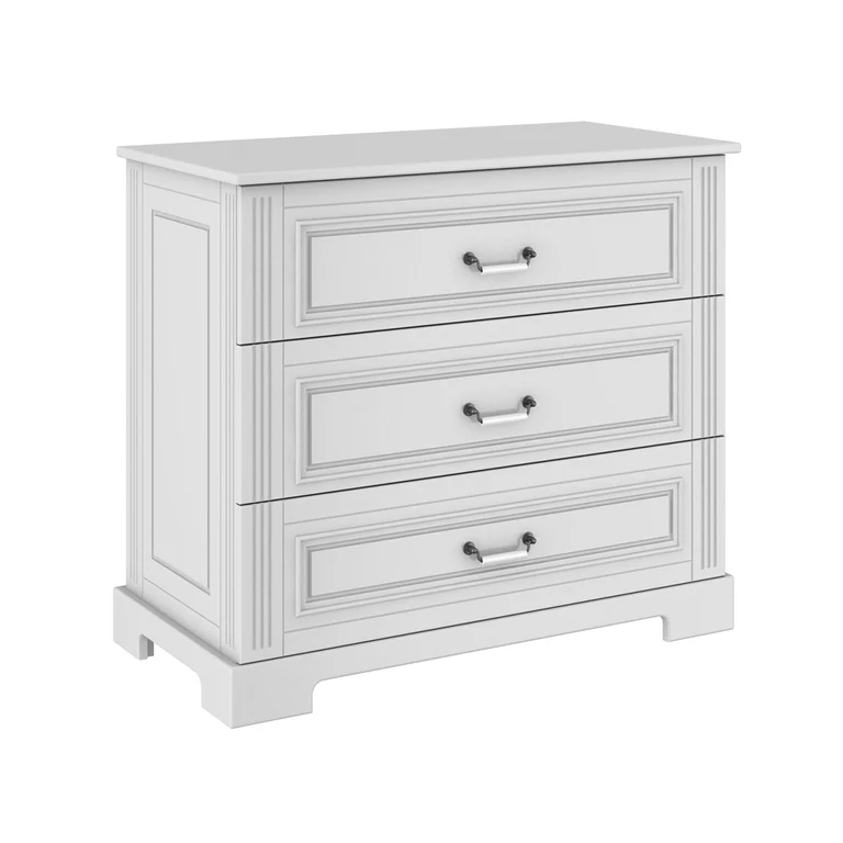 Chambre complète lit évolutif 70x140 commode à langer et armoire 2 portes Bellamy Ines Blanc