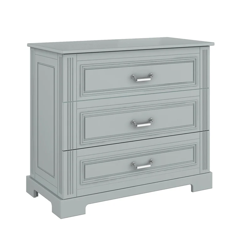 Lit évolutif 70x140 et commode 3 tiroirs Bellamy Ines Gris