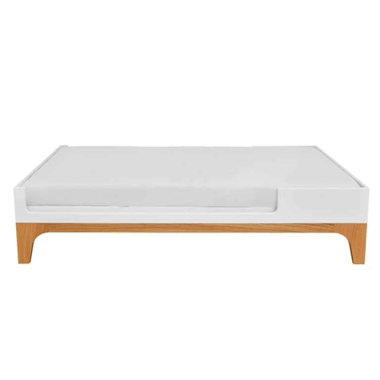 Lit combiné évolutif 70x120 en 70x160 Bellamy UP Blanc et bois