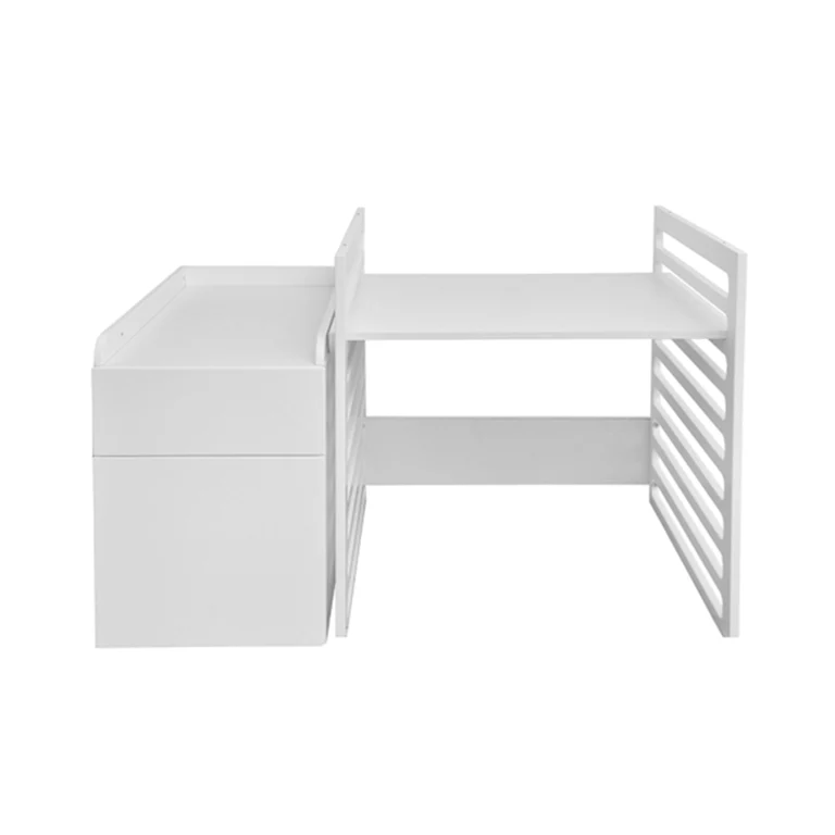 Lit combiné évolutif 70x120 en 70x160 Bellamy UP Blanc et bois