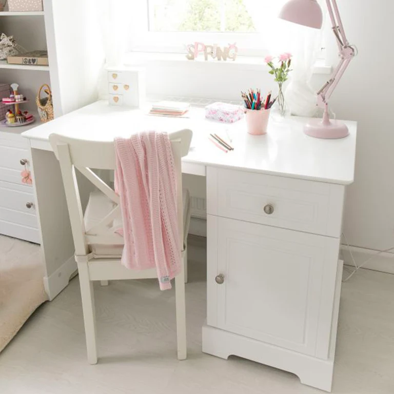 Bureau 1 tiroir 1 porte Bellamy Marylou Blanc