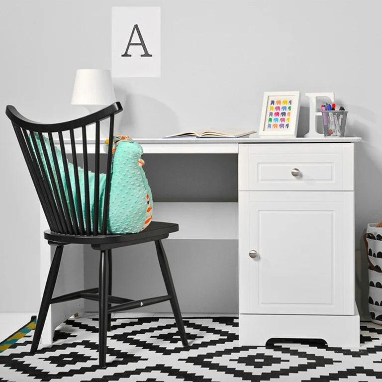 Bureau 1 tiroir 1 porte Bellamy Marylou Blanc