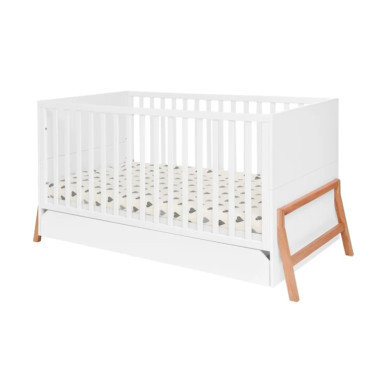 Lit évolutif 70x140 tiroir inclus Bellamy Lotta Blanc