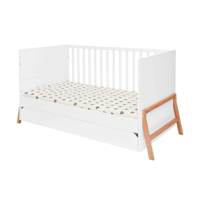 Lit évolutif 70x140 tiroir inclus Bellamy Lotta Blanc