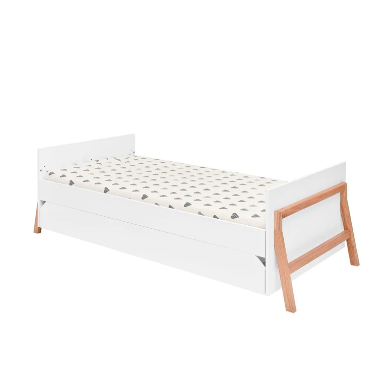 Lit évolutif 70x140 tiroir inclus Bellamy Lotta Blanc