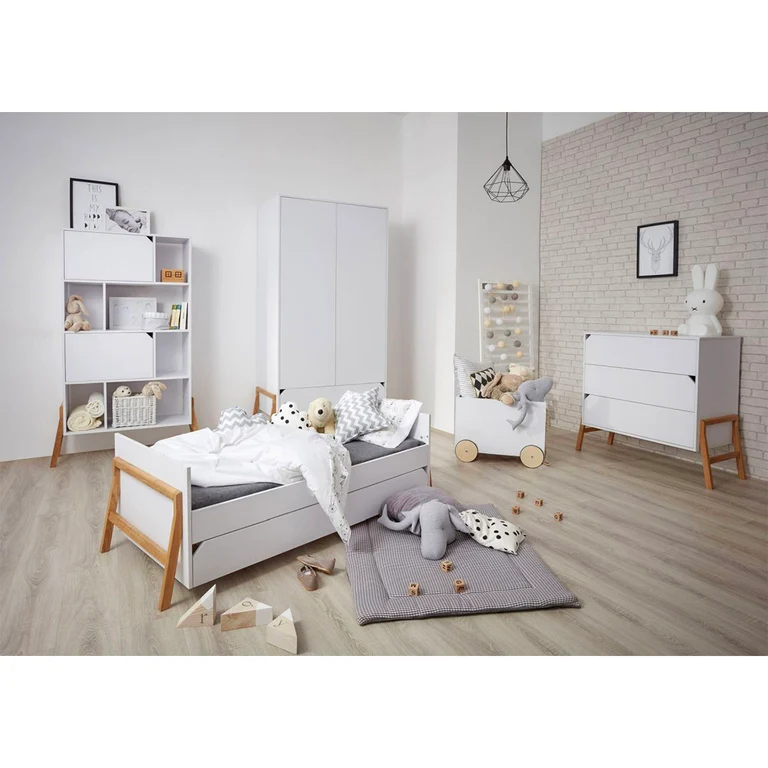 Lit évolutif 70x140 tiroir inclus Bellamy Lotta Blanc