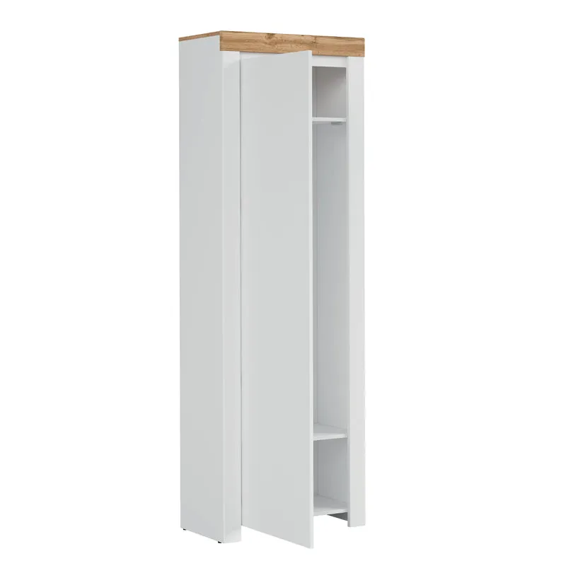 Meuble d'entrée 1 porte Hella Blanc et Bois
